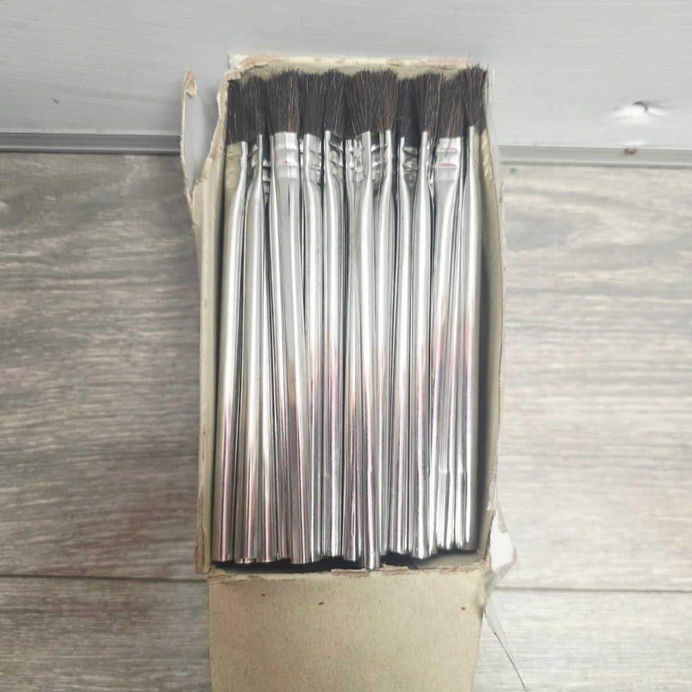 Forney 38141 Acid Brushes Horsehair Bristles Tin Handle 144 Pack 1/2 Inch Flat